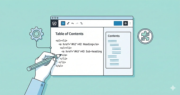 WordPress Table of Contents without plugin