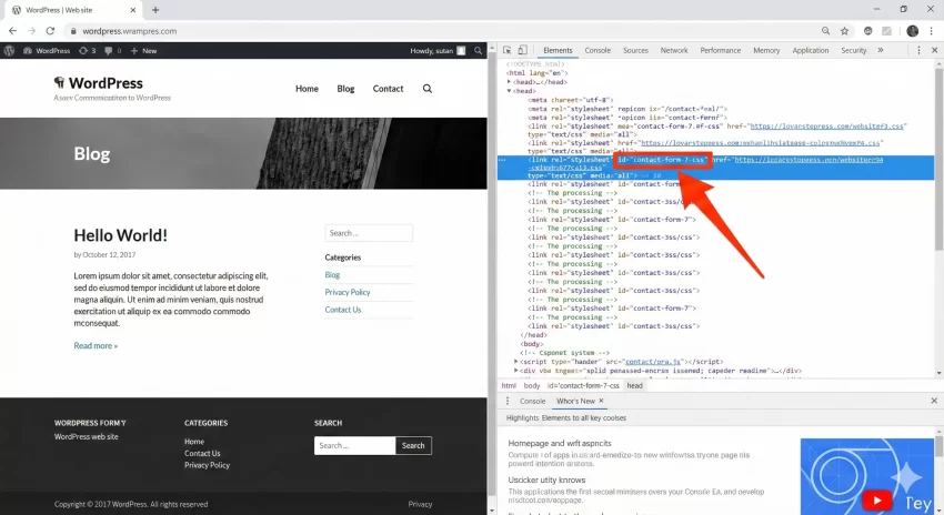 remove unused CSS and JS in WordPress : Finding the 'Handle' in Chrome DevTools