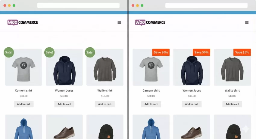 WooCommerce Sale Percentage Grid
