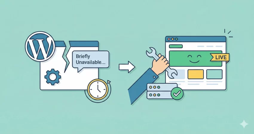 Fix WordPress maintenance mode error
