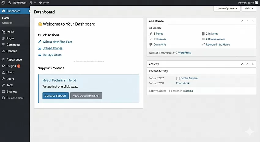 WordPress custom dashboard widget Screenshot 3