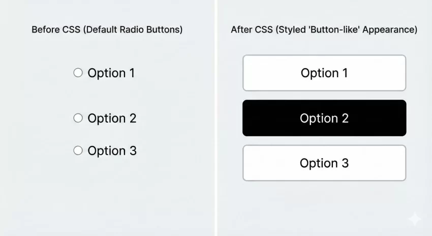 WooCommerce variation radio buttons - Unstyled vs Styled Buttons