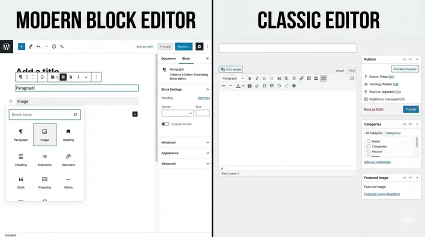 Disable Gutenberg Editor - Editor Comparison