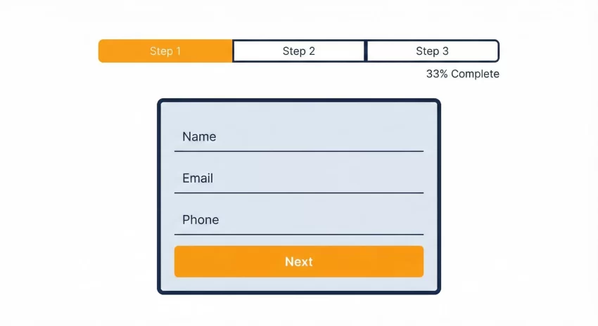 WordPress Multi-Step Form : Flat-Design Multi-Step Form UI