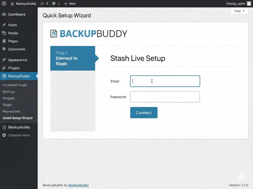 BackupBuddy WordPress Plugin Review - Quick Setup Wizard Screenshot