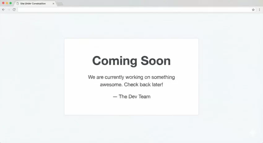 WordPress coming soon mode A Clean, Minimalist 'Coming Soon' Page