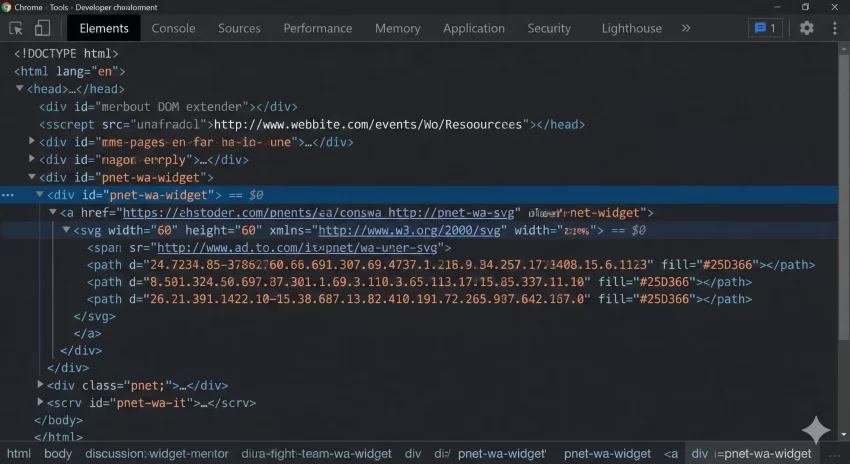 add WhatsApp button WordPress - WhatsApp Logo SVG Code