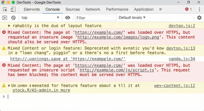 Fix Mixed Content Error WordPress Chrome DevTools Error