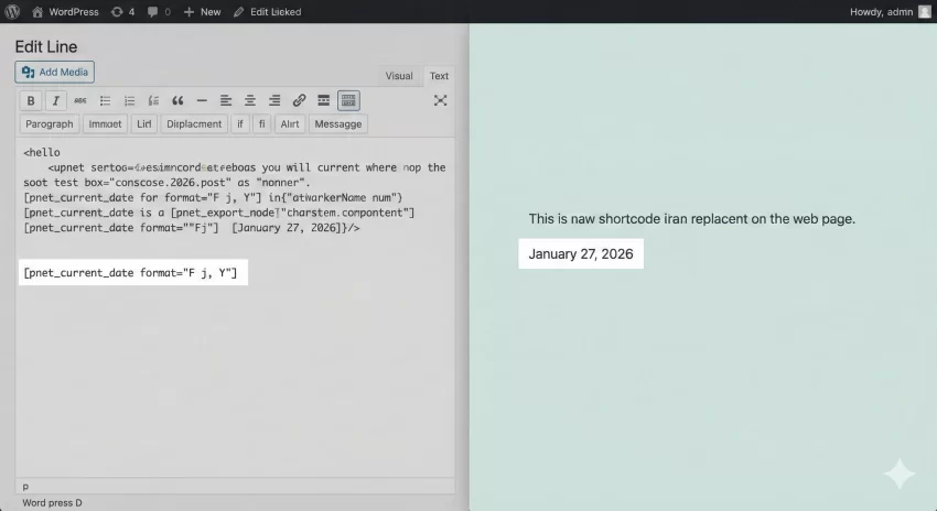 create custom WordPress shortcode - Editor vs. Front-end Comparison