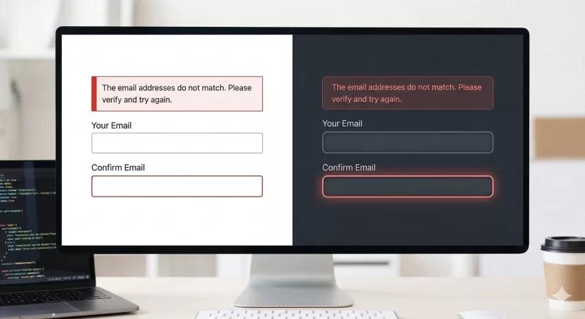 cf7 confirm email validation - Default vs. Custom Error Styling