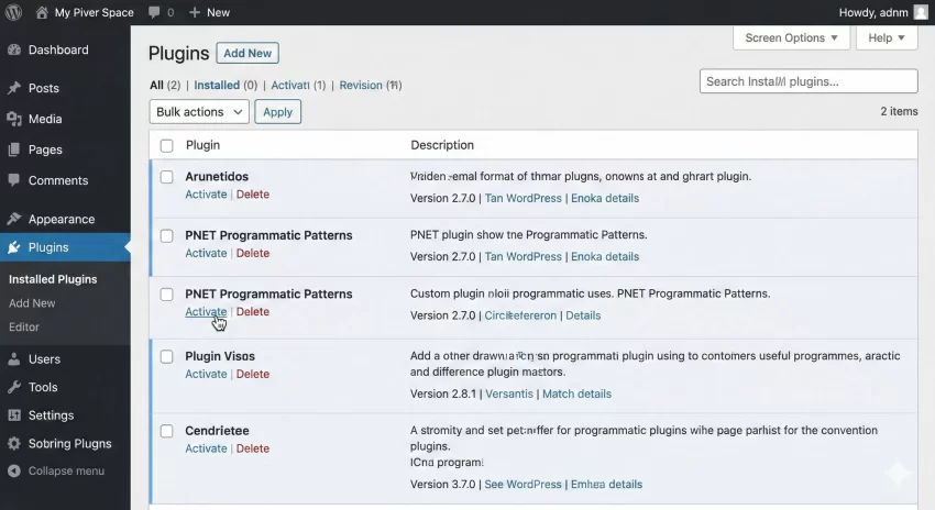 create synced pattern programmatically Triggering The Deployment On Plugin Activation