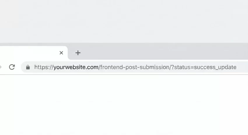 create frontend post submission form Successful Submission URL