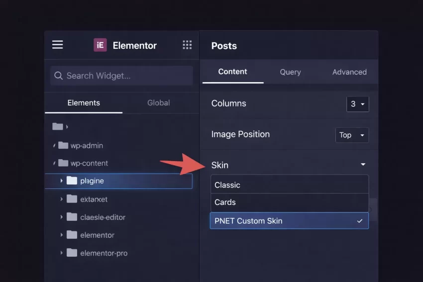 Custom Elementor Skin – Skin Selector UI