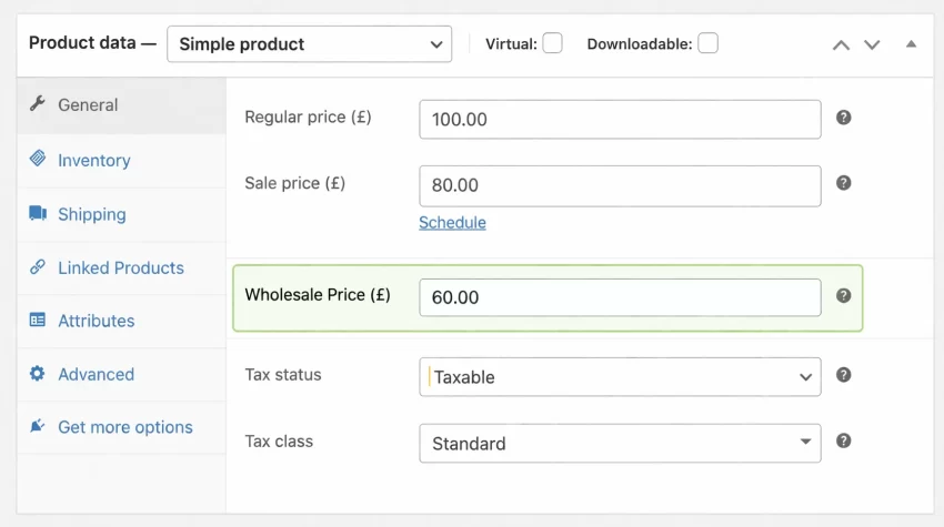 WooCommerce Wholesale Pricing - Custom Price Field